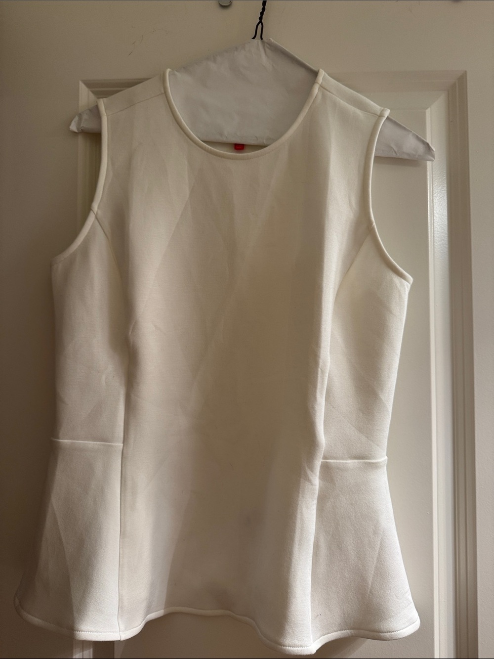Spanx White Sleeveless Peplum top- Classic Women's Dress
